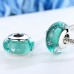 Talisman argint si sticla cu Abis Turquoise